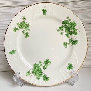 Hammersley Lucky Shamrock bone china plate shamrocks embossed scrolls England